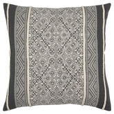 Black and Beige Tribal Pattern Throw Pillow